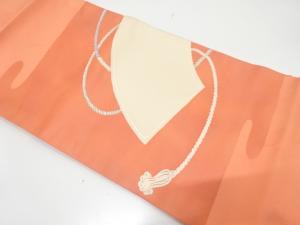 地紙模様織り出し　名古屋帯